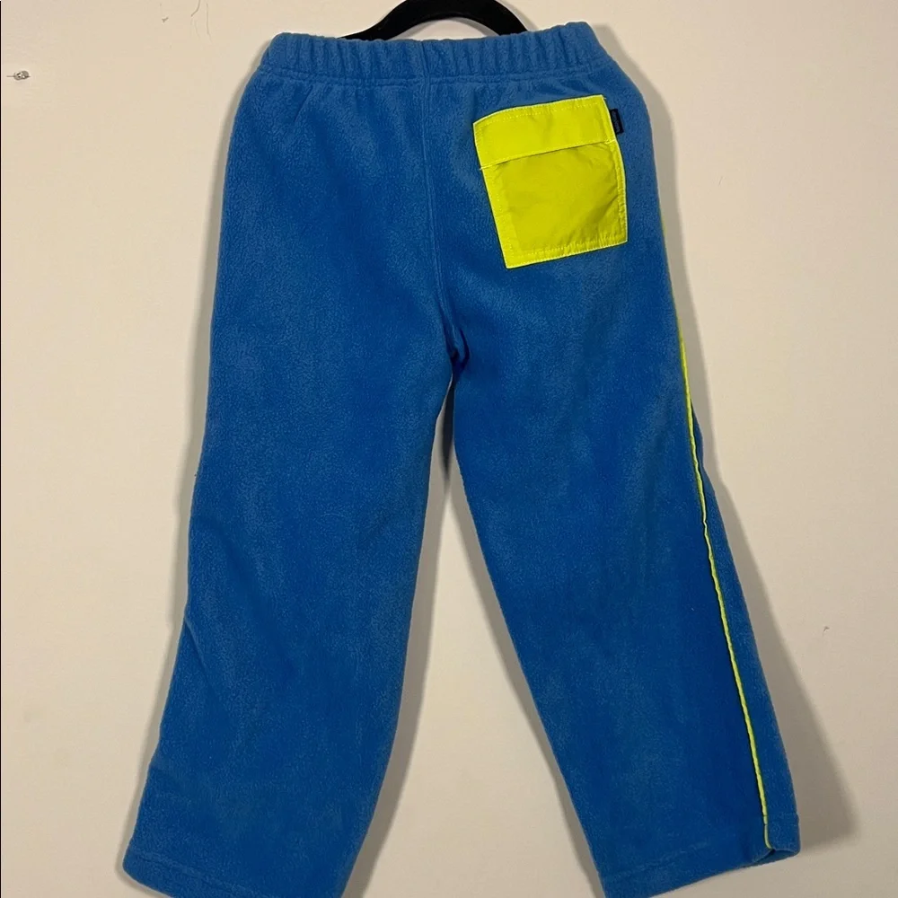 NWT Gap Kids Blue Neon Green‎ Fleece Warm Cozy Sweatpants Bottoms Boys Size 5T